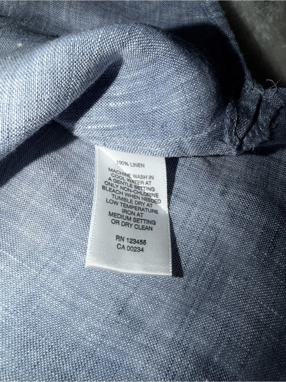 Lord & Taylor Light Blue Linen Shirt